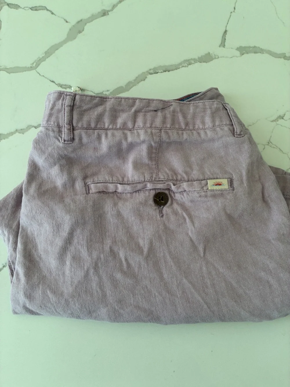 Classic Men’s Linen-Blend Shorts in Dusty Rose, 40